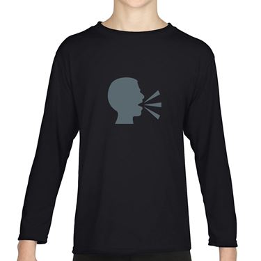 375x375 Emoji Speaking Head In Silhouette Girls Tshirt. Available In Many