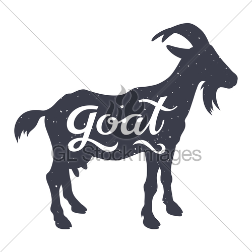 500x500 Goat Silhouette 003 Gl Stock Images
