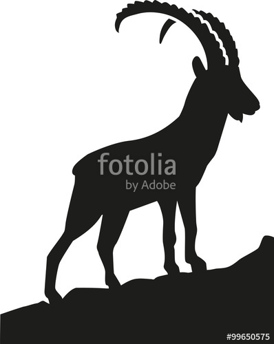 398x500 Goat Silhouette In Front Of Moon Stock Image And Royalty Free