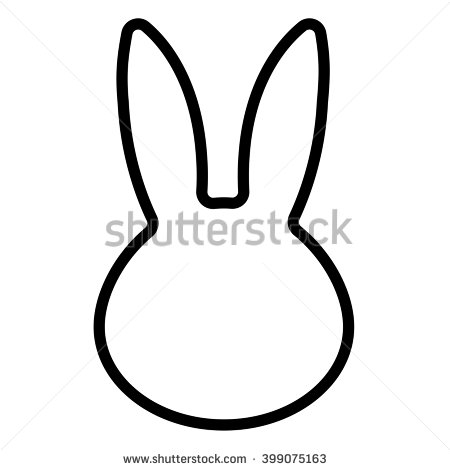 450x470 Rabbit Head Clipart Silhouette Collection