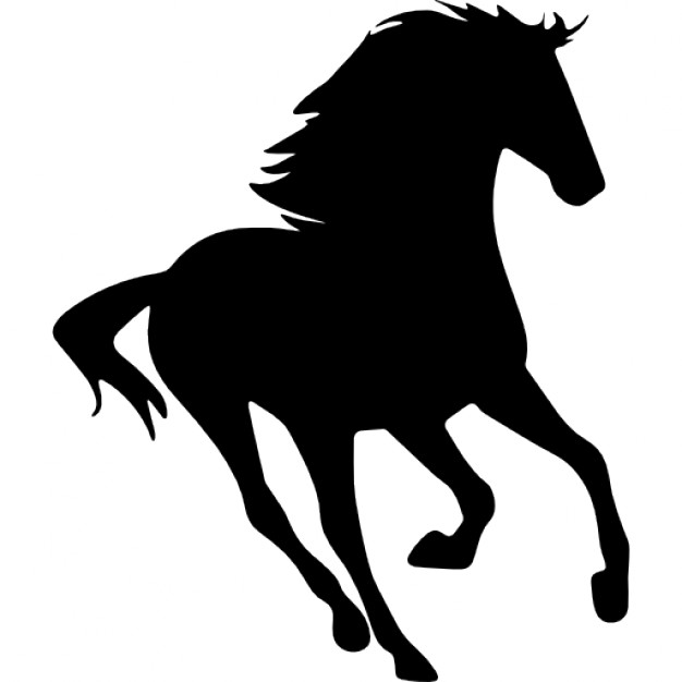 626x626 Horse Running Silhouette Facing Right Icons Free Download