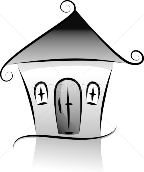503x600 House Silhouette Vector Illustration Lenm ( 1235542) Stockfresh