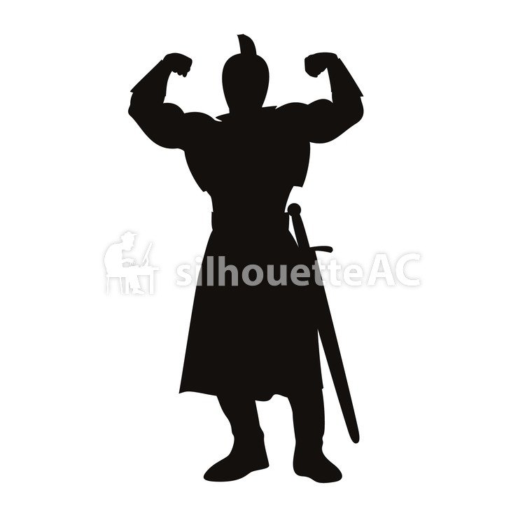750x750 Free Silhouette Vector Icon, Guts Pose, Simple