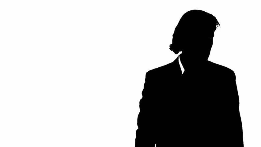 852x480 Silhouette A Man Raising His Gun And Aiming Down The Sights