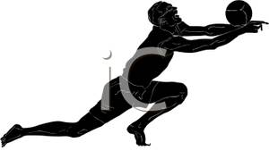 300x178 Silhouette Of A Man Playing Volleyball