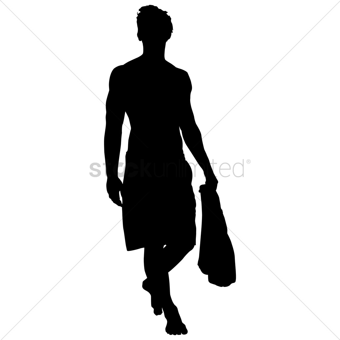 1300x1300 Silhouette Of A Man Standing Vector Image