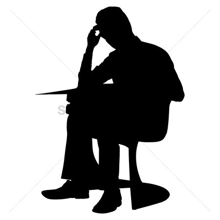 450x450 Free Man Sitting Silhouette Stock Vectors Stockunlimited