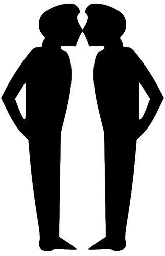 323x500 Men Kissing Public Domain Vectors