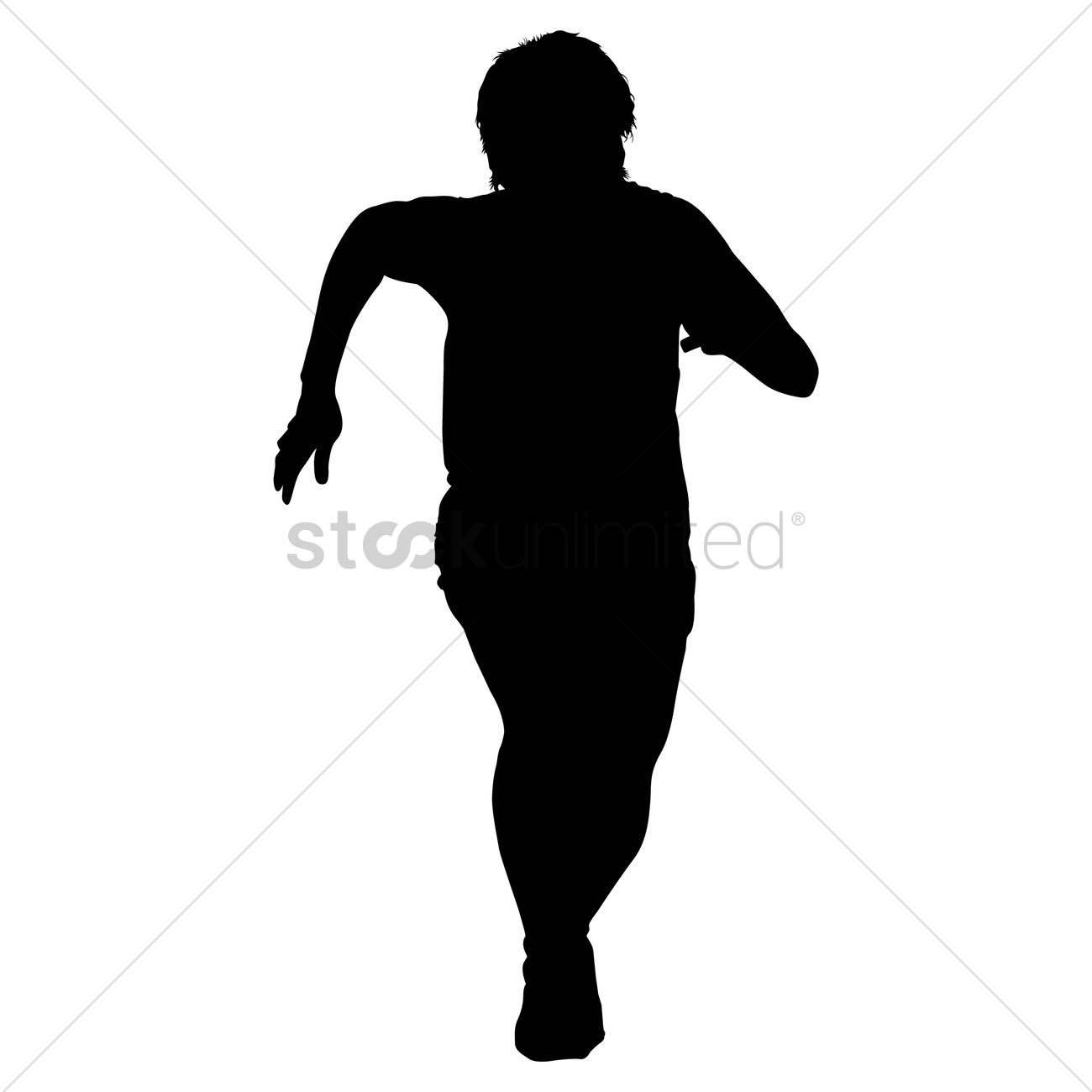 1300x1300 Silhouette Of A Man Running Vector Image