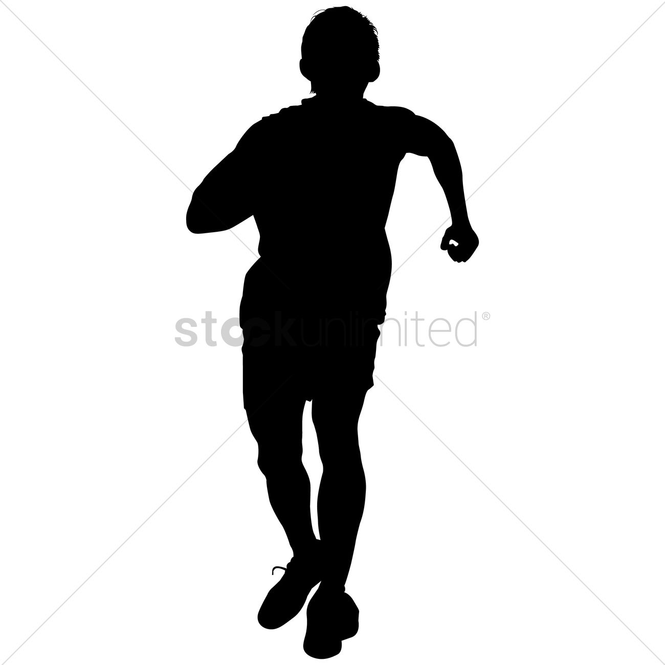 1300x1300 Silhouette Of A Man Running Vector Image