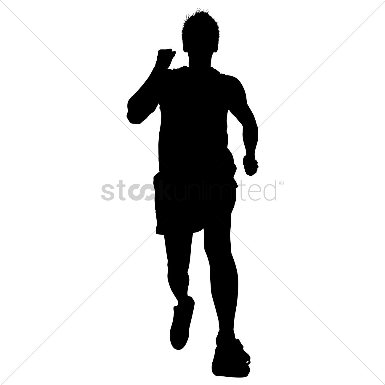 1300x1300 Silhouette Of A Man Running Vector Image