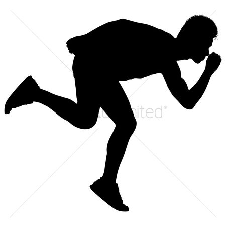 450x450 Free Silhouette Man Running Stock Vectors Stockunlimited