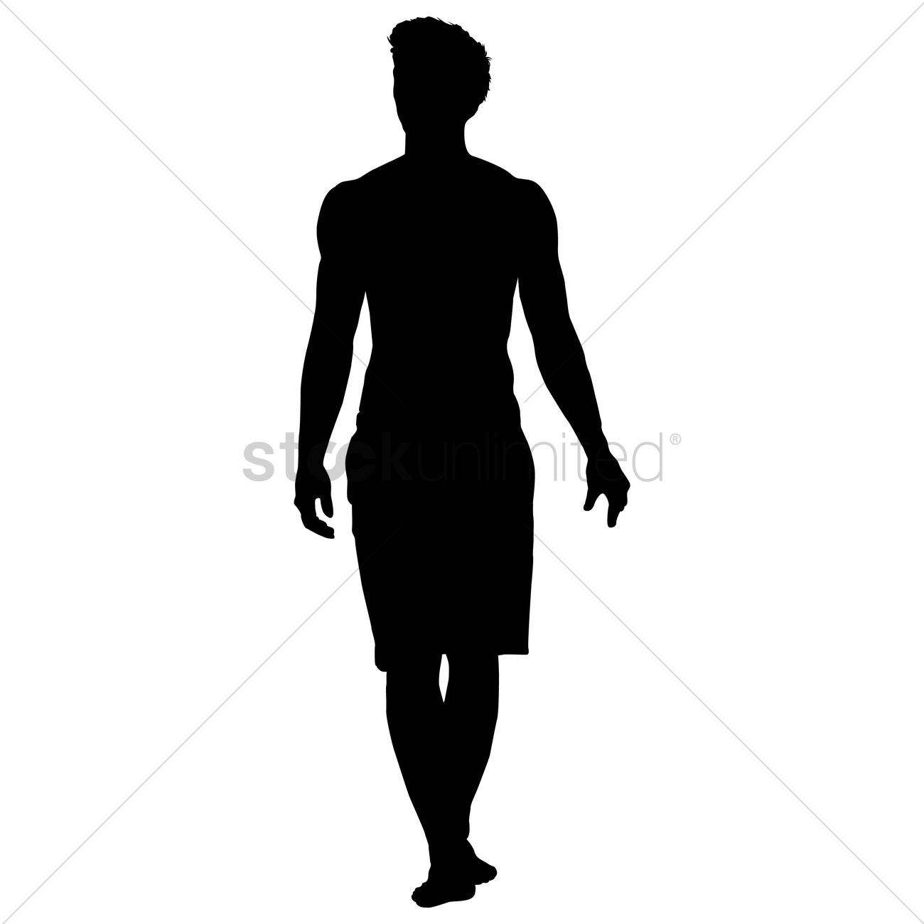 1300x1300 Silhouette Of A Man Standing Vector Image