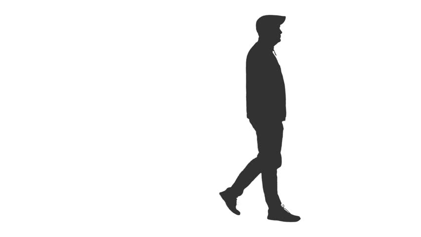 852x480 Man Walking Side View Footage