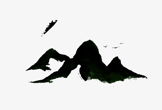 518x352 Mountain, Mountain Ink, Ink Mountain Silhouette Png Image