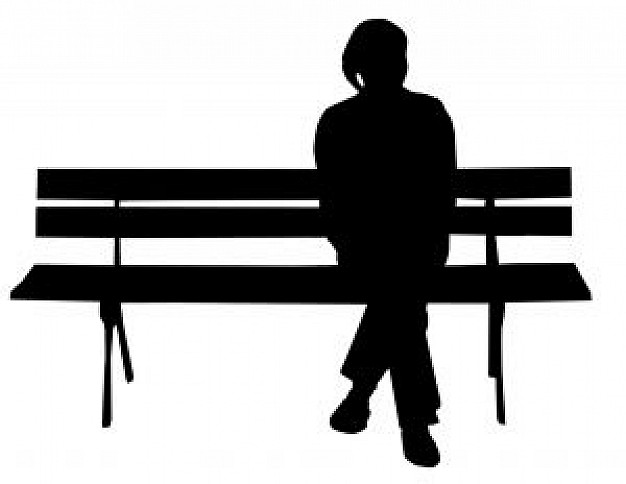 626x484 Person On Bench Silhouette Photo Free Download