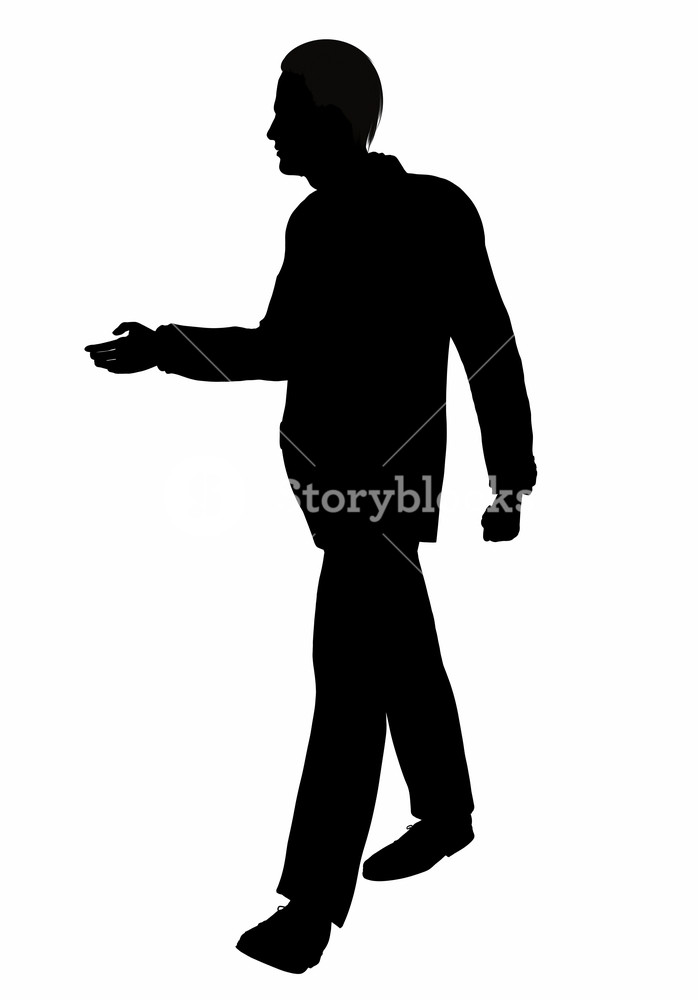 698x1000 Silhouette Of A Man Royalty Free Stock Image