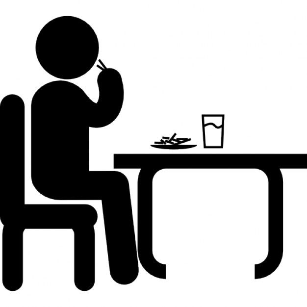 626x626 Eating Standing Man Silhouette