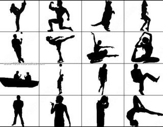 320x250 Pine Tree Silhouette 1001 Photoshop Free Brushes Download