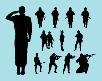 340x270 Soldier Silhouette Etsy