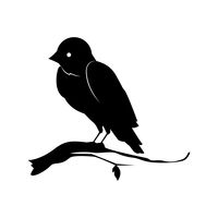 200x200 Silhouette Silhouettes Shape Shapes Cutout Cut Out Sparrow