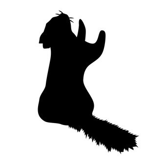 340x340 Free Silhouettes Milk, Mammals, Squirrel