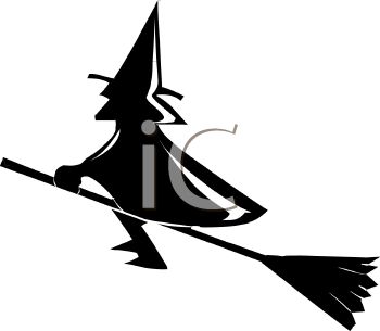 350x305 Silhouette Of A Witch In A Halloween Symbol