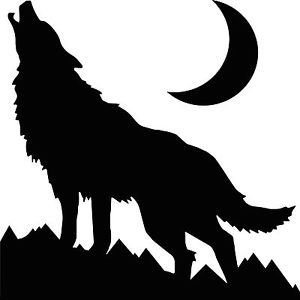 Silhouette Of A Wolf Howling at GetDrawings | Free download