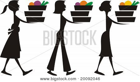 450x265 Woman Cooking Silhouette Clipart Panda