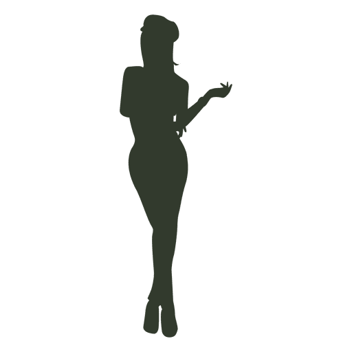 512x512 Woman Standing Pose Silhouette Hat