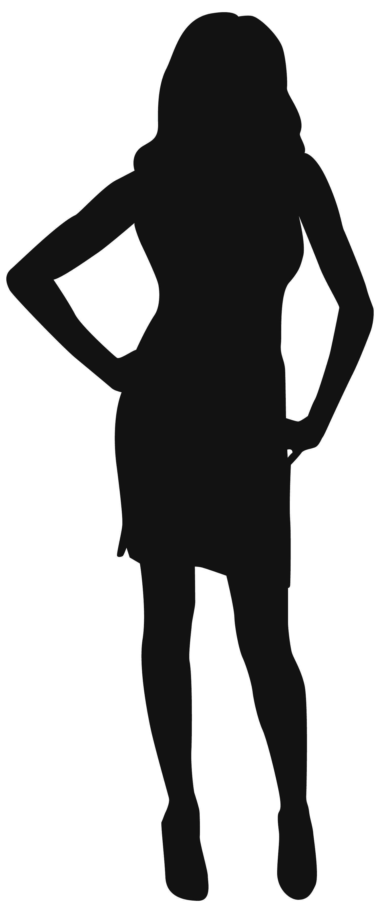 1500x3600 Woman In Long Dress Standing Clipart