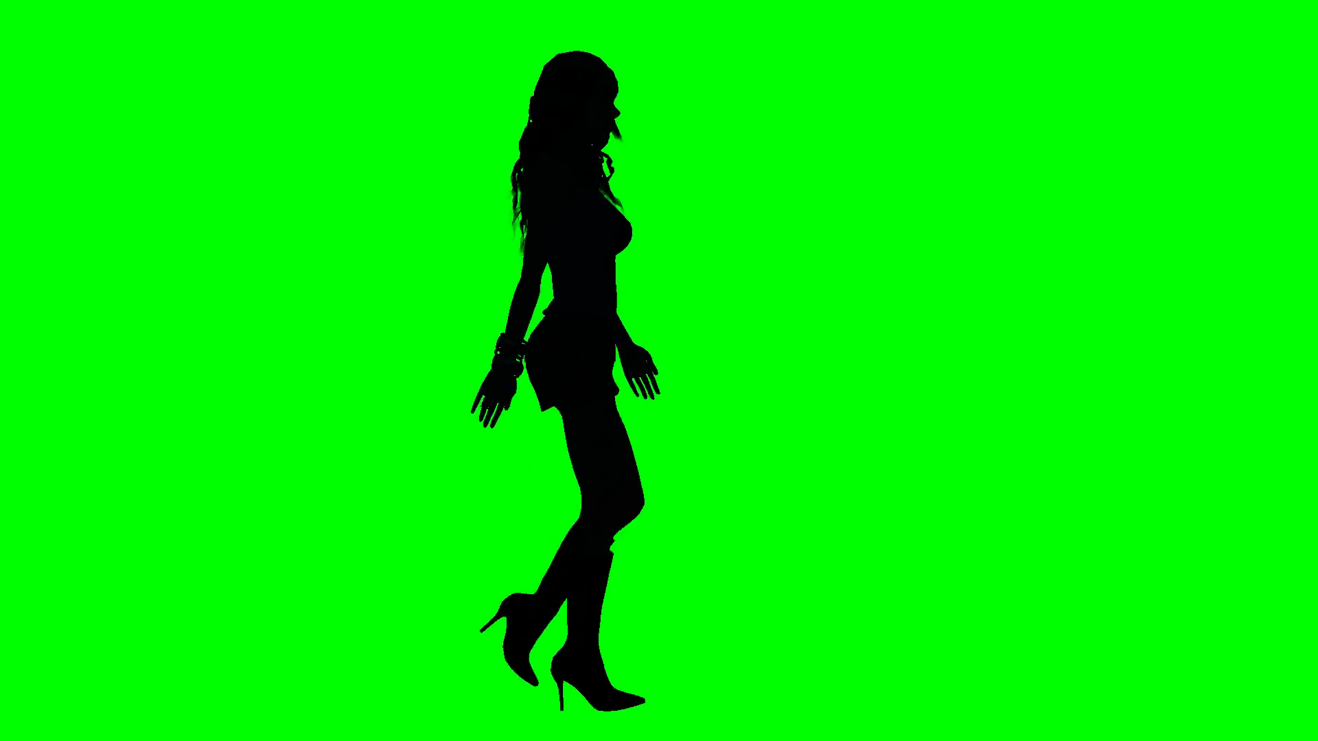 1920x1080 Woman Walking Away Green Screen Motion Background