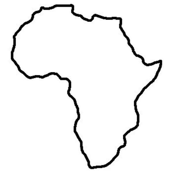 600x600 World Africa Outline Free Images