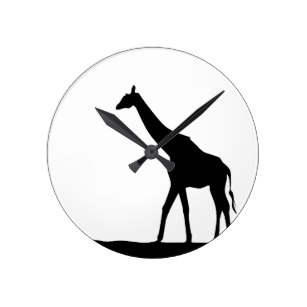 307x307 Africa Silhouette Wall Clocks Zazzle