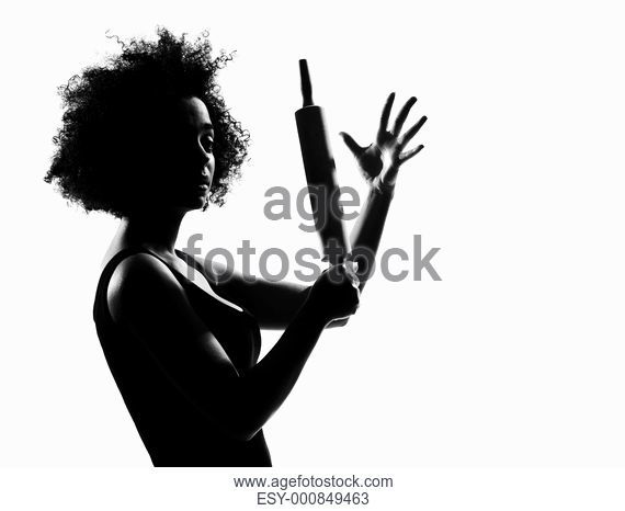 570x466 Beautiful Funny Young Afro American Woman Dancing In Silhouette