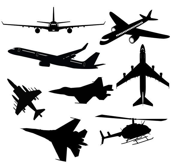 570x550 Airplane Svg Clipart Silhouette
