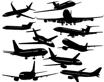 340x270 Airplane Vector Etsy