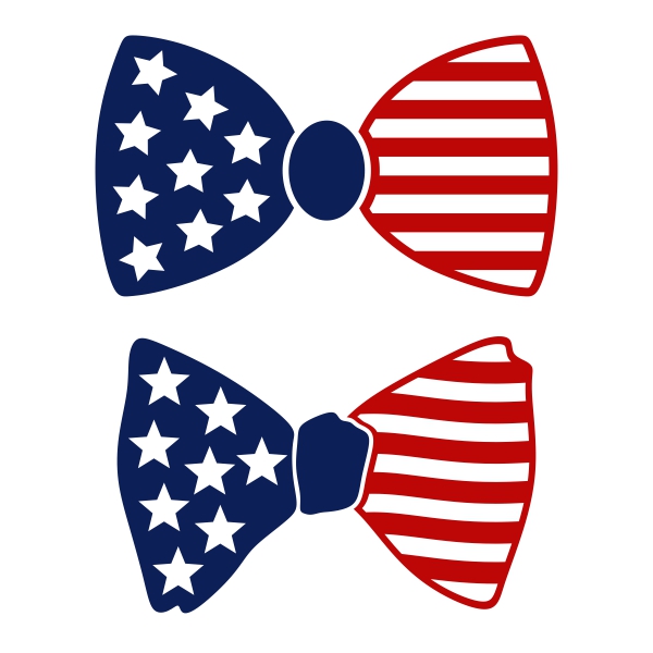 600x600 Us Flag Bow Tie Cuttable Design Cut File. Vector, Clipart, Digital