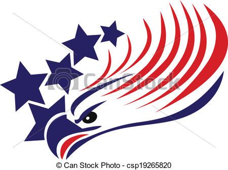 450x336 Vector Illustration Of Bald Eagle American Flag Logo