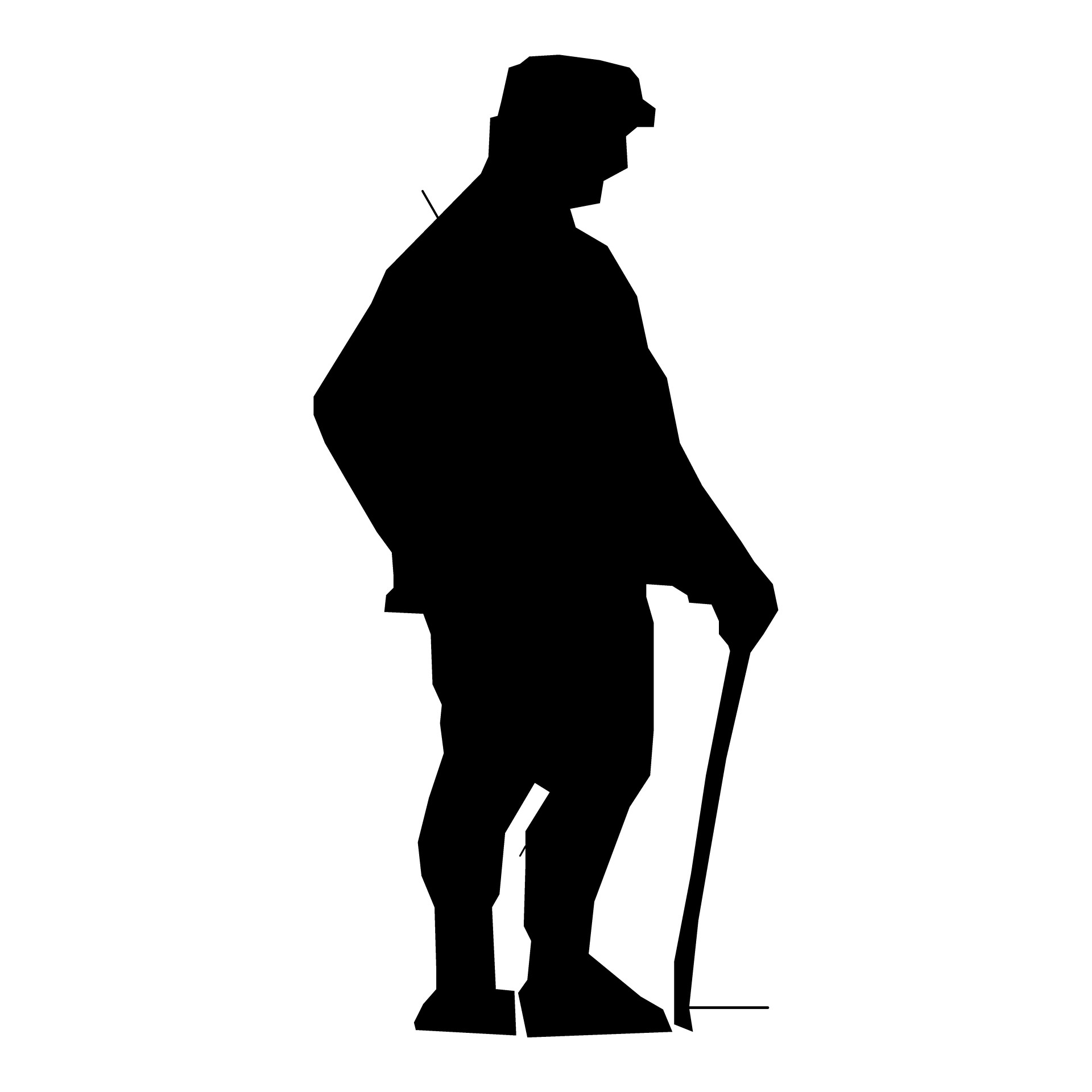 1920x1920 Silhouette Man Hiking Free Stock Photo
