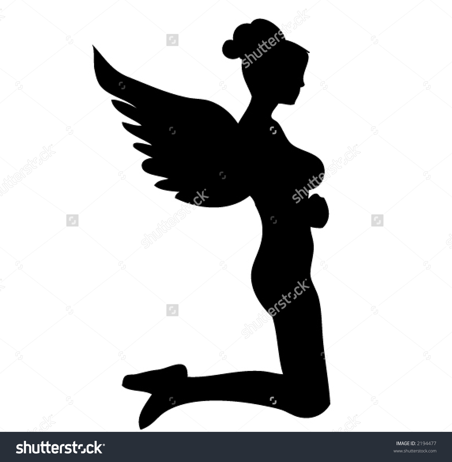 1500x1532 Kneeling Silhouette Clipart Collection