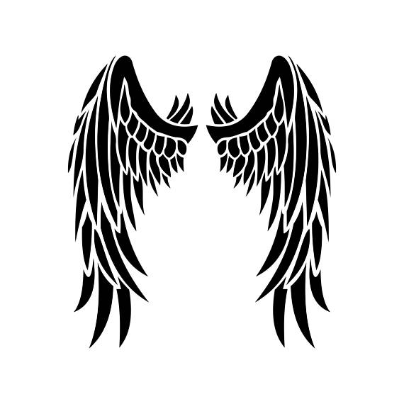 Silhouette Of Angel Wings at GetDrawings | Free download