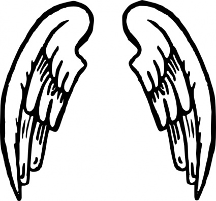425x396 Angel Wing Clip Art Download 632 Clip Arts