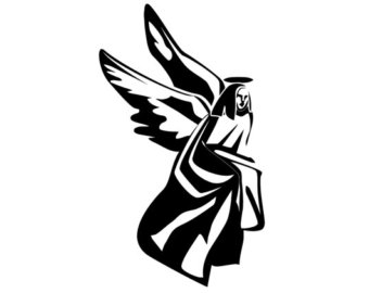 340x270 Angels Decal. Tribal Angels Sticker. Beautiful Group
