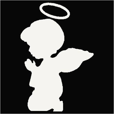 450x450 Praying Angel Silhouette Clip Art