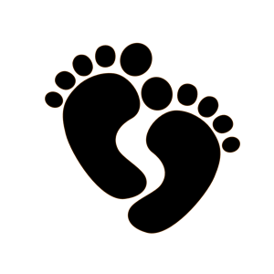 300x300 Baby Feet Foot Silhouette Clipart