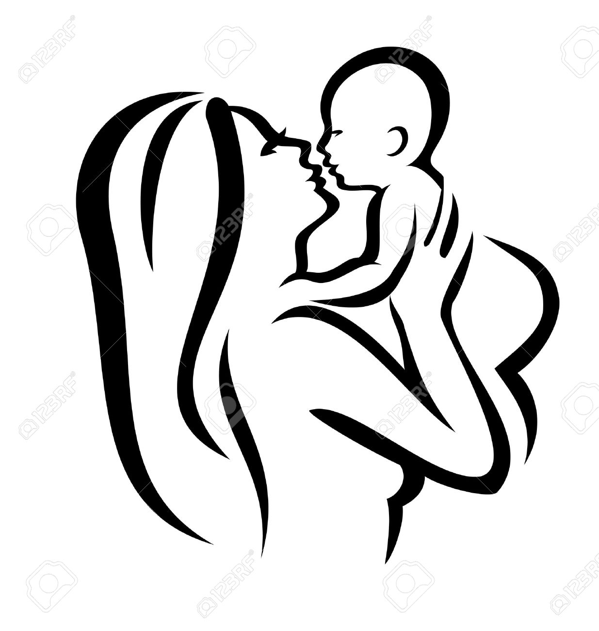 1235x1300 Mom And Baby Clipart