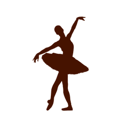 256x256 Ballet Dancer Pose Silhouette