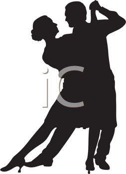 253x350 Clipart Illustration Of Silhouette Dancers