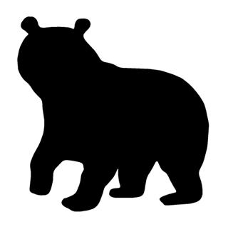 320x318 Bear Silhouette 6 Decal Sticker
